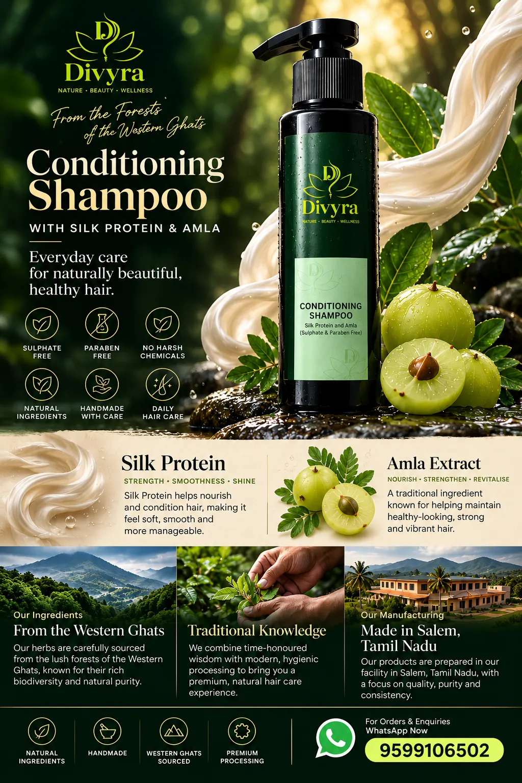 Divyra Conditioning Shampoo — original catalogue artwork