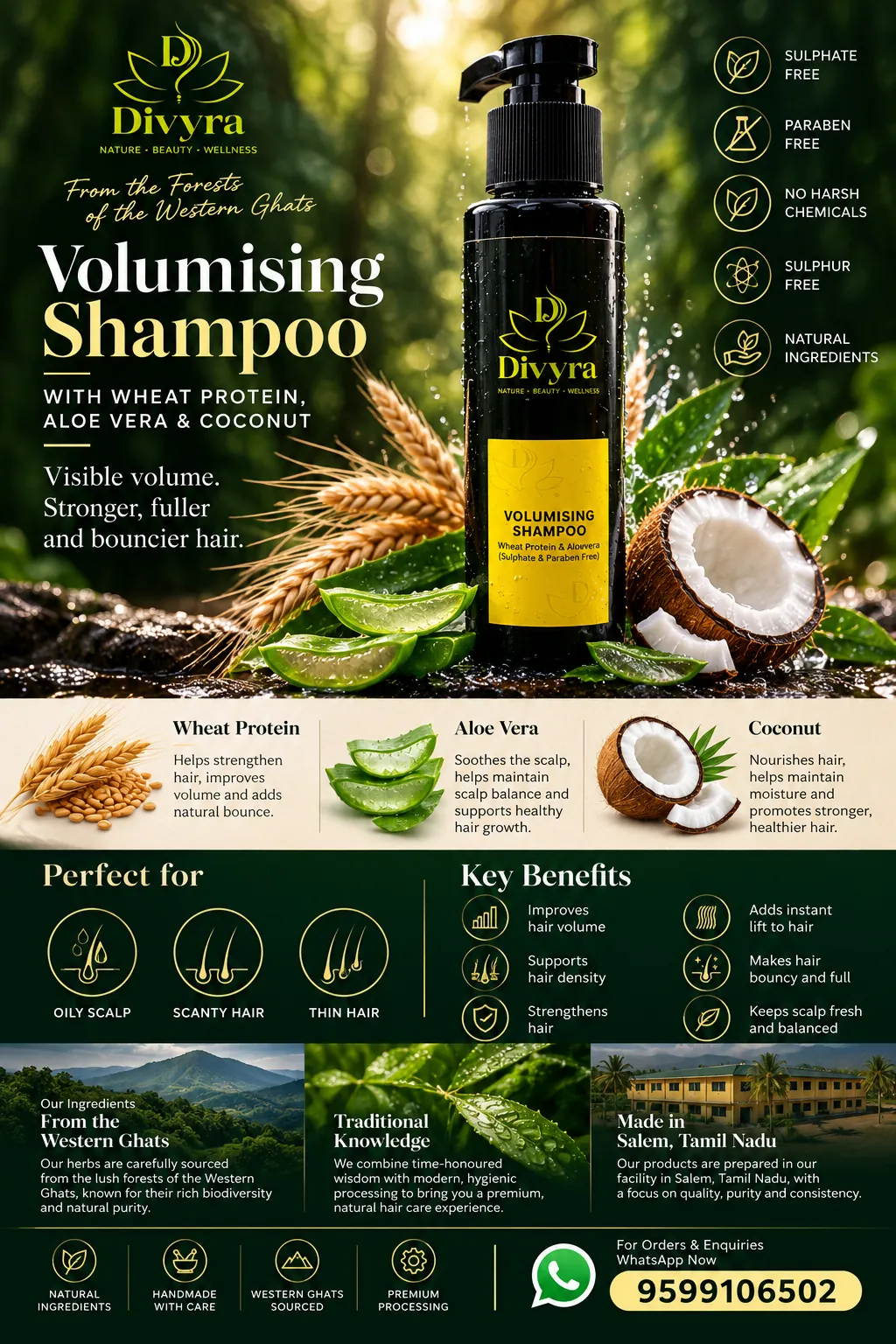 Divyra Volumising Shampoo — original catalogue artwork